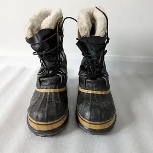 Sorel Steel Pac Winter Snow Boots Black Leather Wool Liner Mens 10 Safety Toe Sorel | Shoes | Sorel Steel Pac Winter Snow Boots Black  main image 4